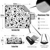 AQUNNEW Luxury Outdoor Picnic Blanket Extra-Large Waterproof Foldable Beach Mat Ideal for Picnics, Beaches and Outdoor Adventures Durable Picnic Mat Black and White view 3