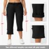TBMPOY Womens Cargo Capris with Pockets Lightweight Hiking Capris Pants Quick Dry Casual Cropped Pants Summer Trip Cotton Black S view 2