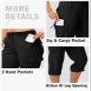 TBMPOY Womens Cargo Capris with Pockets Lightweight Hiking Capris Pants Quick Dry Casual Cropped Pants Summer Trip Cotton Black S view 4
