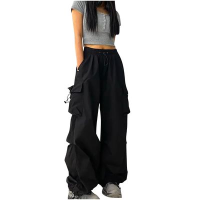 asntrgd Women's Cargo Pants Y2K Plus Size High Waisted Wide Leg Streetwear Joggers Loose Fit Work Yoga Sweatpants with Pocket