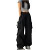 asntrgd Women's Cargo Pants Y2K Plus Size High Waisted Wide Leg Streetwear Joggers Loose Fit Work Yoga Sweatpants with Pocket view 1