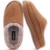 KuaiLu Mens Clog Slippers with Comfy Arch Support Orthotic Plantar Fasciitis Memory Foam Slippers for Men Winter Warm fluff Faux Fur Slip on Felt Houes Shoes Hard Rubber Sole Khaki size 9 view 1