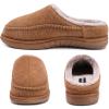 KuaiLu Mens Clog Slippers with Comfy Arch Support Orthotic Plantar Fasciitis Memory Foam Slippers for Men Winter Warm fluff Faux Fur Slip on Felt Houes Shoes Hard Rubber Sole Khaki size 9 view 4