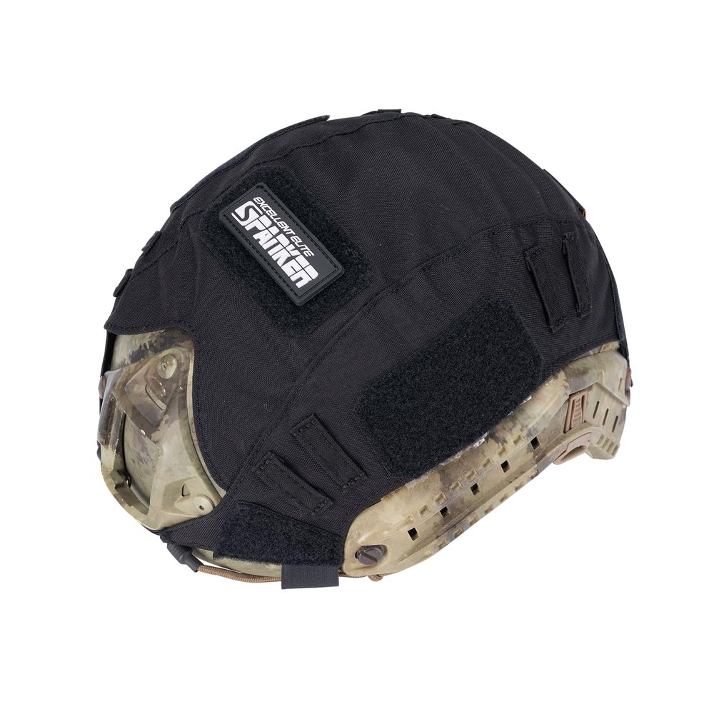 EXCELLENT ELITE SPANKER Tactical Helmet Cover, Military Fast Helmet Cover for Ops-Core Fast PJ/MH in Size M/L -Without HelmetBlack