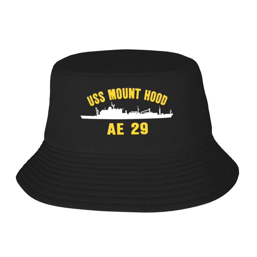 ANRAM USS Mount Hood Ae-29 Bucket Hat Outdoor Camping Sun Hat Black