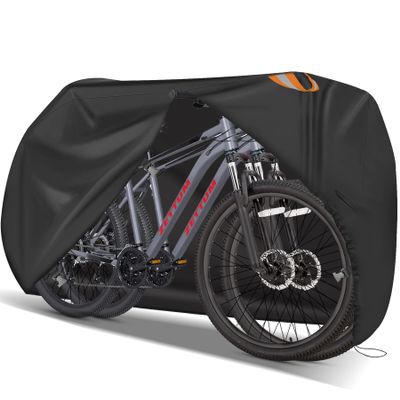 Zettum Bike Cover for 2 Bikes - Outdoor Bike Covers for Stationary 2 Bikes Heavy Duty & Waterproof, 600D Bicycle Covers for 2 eBike, Mountain Bike, Road Bike, Hybrid Bike, Beach Cruiser Bike Storage