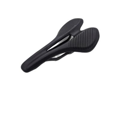 Saddle MTB/Road Bike Saddle Leather Carbon Cushions Bicycle Seat 143MM 155MM Bicycle Saddle (Color : 1158 Black)