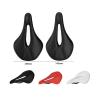 Saddle MTB/Road Bike Saddle Leather Carbon Cushions Bicycle Seat 143MM 155MM Bicycle Saddle (Color : 1158 Black) view 2