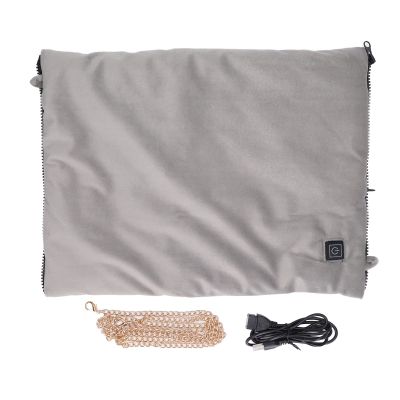 Xcello Electric Hand Warmer Pouch Portable Foldable USB Rechargeable Crossbody Grey Electric Heated Hand Warmer Cushion Blanket