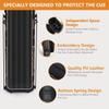 Oztwel 2x4 Pool Cue Case, Hard Pool Cue Case, Billiard Cue Case with Stand, Billiards Accessories Holds 2 Cue Butt and 4 Cue Shafts (Black Embroidery) view 3