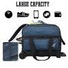 WOLT Double Roller 2 Ball Bowling Bag with Separate Shoe Compartment, Large Capacity Bowling Ball Bag with Accessory Pocket, Retractable Handle Extends to 40" view 3