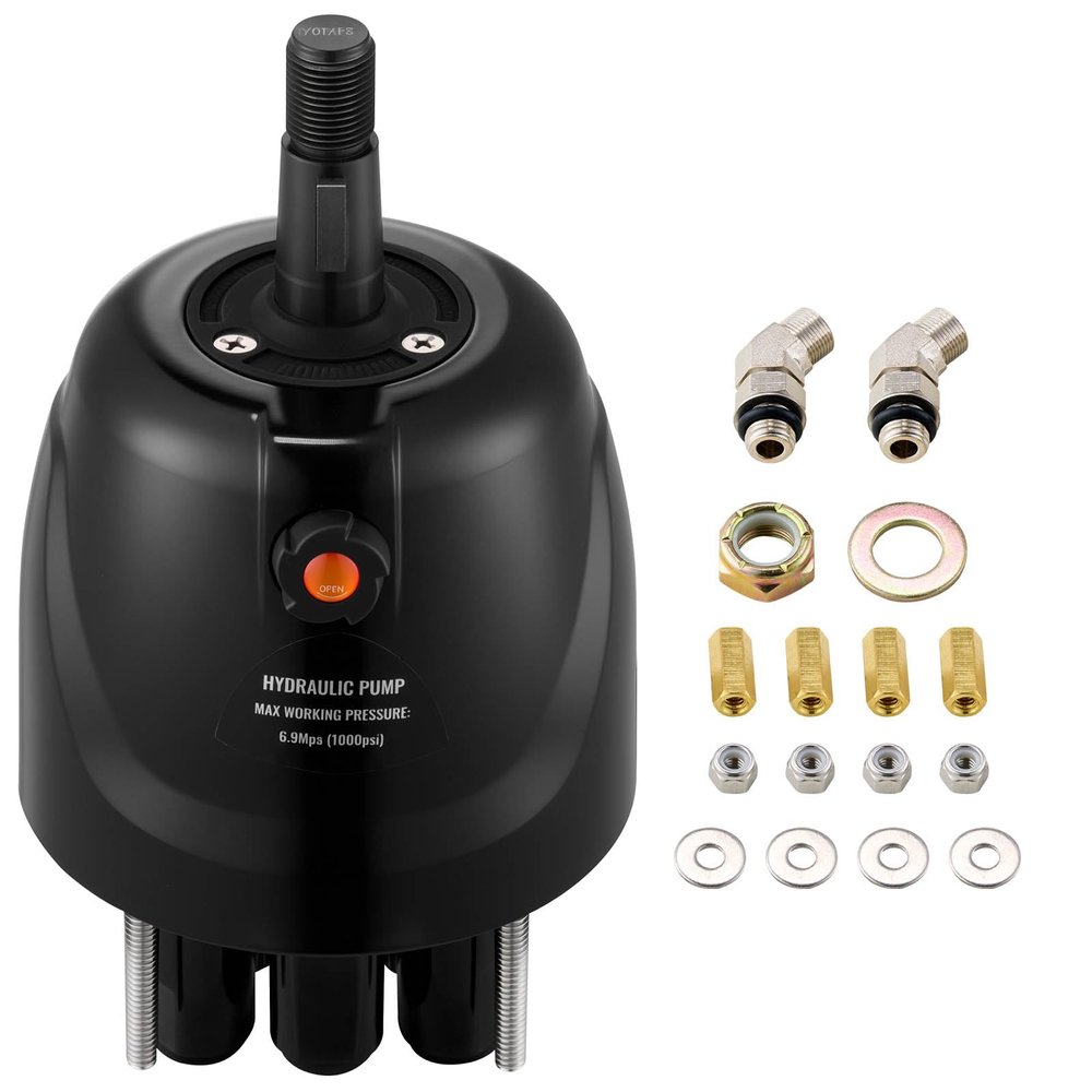 VEVOR Outboard Hydraulic Steering Pump, 300 HP Hydraulic Pump Helm, HH5271-3 Front Mount, for Cruisers Runabouts Boats