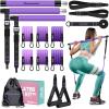 Pilates Bar Kit with Resistance Bands, Multifunctional Pilates Bar for Women & Men with Heavy-Duty Metal Adjustment Buckle, Pilates Home Equipment for Full BodyWorkouts view 1