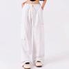 asntrgd Plus Size Cargo Pants Women Y2K Trendy Wide Leg High Waisted Streetwear Joggers Baggy Work Sweatpants with Pocket view 3