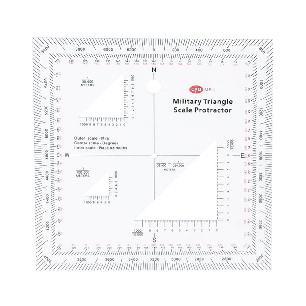 JAGTRADE Protractor Practical Military Style Topographical Map Scale MGRS USNG Military Coordinate Scale for Sea/Land Navigation Adventures