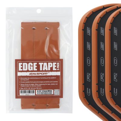 PICKLETECH Pickleball Paddle Protection Tape Brown - Paddle Head Edge Guard - Racket Edge Protection Tape -Fit Perfectly Curved Edge -No Wrinkling Pizzazz Contrasty Colors