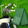 WUUCKOO That's What I Do I Play Golf and I Know Things Embroidered Green Golf Towel, Funny Golf Towel for Golf Bag with Clip, Thanksgiving Birthday Retirement Gift for Grandpa Dad Golfer Golf Lover view 4