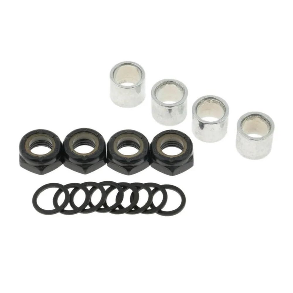 Bimetal Seal Shield Micro deep Groove Bearing Iron Black Gold Skateboard Bearing Spacers Washer Nuts Speed Kit Longboard Repair Rebuild Reducing Friction