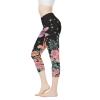 AFPANQZ Casual Yoga Leggings for Women Dragonfly and Flower Moon Yoga Leggings Scrunch Butt Cycling Pants Lightweight Sport Leggings for Yoga Gym Running Athletic Pants view 2