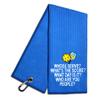 WUUCKOO Whose Serve Whats The Score Embroidered Towel, Funny Towel for Bag with Clip, Player Gift, Birthday Retirement Gift for Grandpa Pickleball Lover view 1