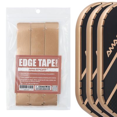 PICKLETECH Pickleball Paddle Protection Tape Rose Gold - Paddle Head Edge Guard - Racket Edge Protection Tape -Fit Perfectly Curved Edge -No Wrinkling Pizzazz Contrasty Colors