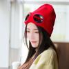 Winter Warm Knit Hats Unisex Adult Windproof Ski Caps with Removable Glasses Thicken Sports Multi-Function Caps (Color : Coffee, Size : One Size) view 3