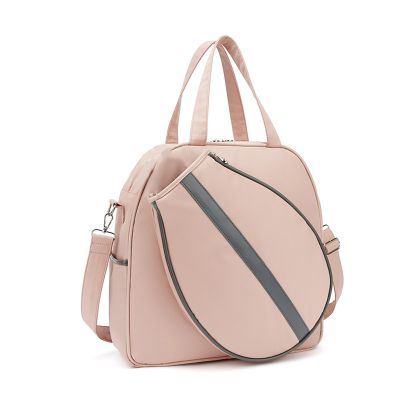 WHYATT Tennis Bag for Women, Midsize Tennis Bags with Removable Shoulder Strap for Midsize Tennis Racket, Badminton Squash Racquets, Gifts for ladies (Color : Pink)