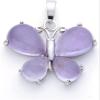 BAKYAR Natural quartz 1pc butterfly formed pendant amethyst natural crystals tiger eye geman opal artificial stone for women gift necklace jewelry (Size : Blue Turquoise) view 4
