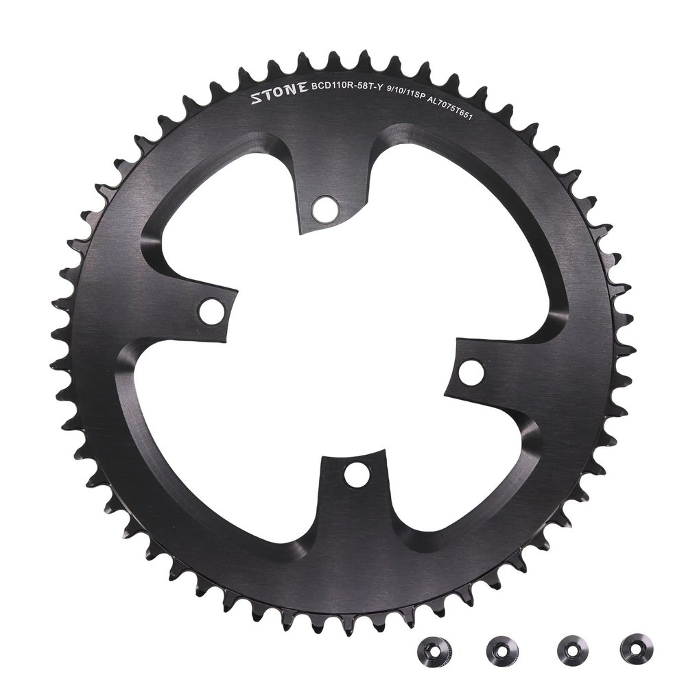 DJC Stone Chainring 110BCD Round for Shimano 105 R7000 R8000 R9100 110bcd 34T 40T 46T 48 50T 54 56 58T 60T for 12 Speed Road Bike