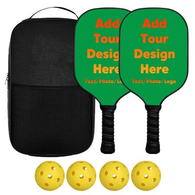 Custom Pickleballs Paddles Set for Gifts,Personalized Pickleballs Paddles Rackets,Add Your Photo Text Logo Irish Green
