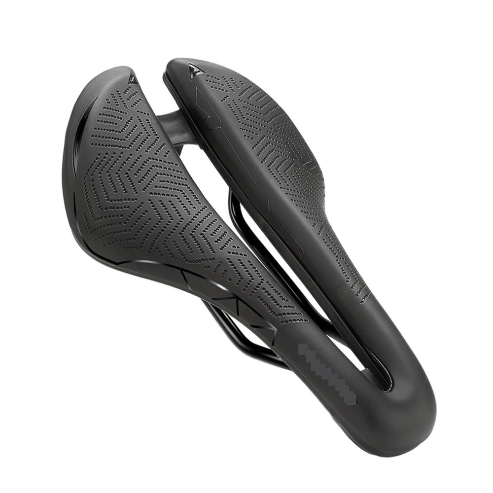 TERPON Hollow Breathable Bike Saddle Bicycle Seats Soft Cycling Cushion PU Bike Saddle Cycling Accessories Bicycle Saddle (Color : Black)