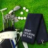 WUUCKOO Best Grandpa by Par Embroidered Golf Towel, Funny Golf Towels for Golf Bags with Clip, Golf Accessories for Men, Retirement Gift for Grandpa Dad, Fathers Day Birthday Gift for Grandpa Golfer view 4