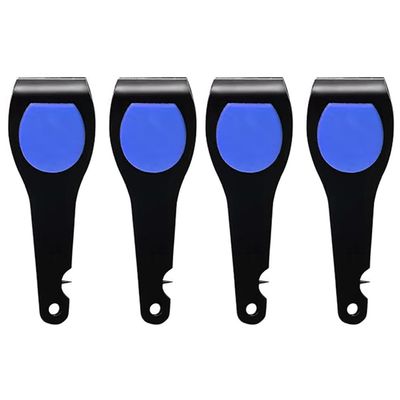 TopHomer 4 Packs Mini Fishing Scissors Fishing Tackle Fishing Quick Clips with Stainless Steel Nipper for Cutting Fishing Line Paper Cloth DIY Design Easy to Use (Blue)