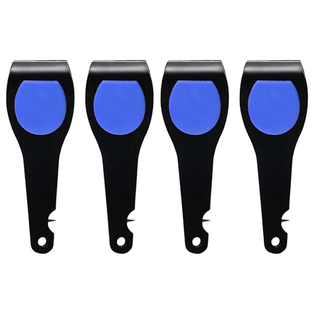 TopHomer 4 Packs Mini Fishing Scissors Fishing Tackle Fishing Quick Clips with Stainless Steel Nipper for Cutting Fishing Line Paper Cloth DIY Design Easy to Use (Blue)