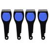 TopHomer 4 Packs Mini Fishing Scissors Fishing Tackle Fishing Quick Clips with Stainless Steel Nipper for Cutting Fishing Line Paper Cloth DIY Design Easy to Use (Blue) view 1