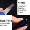 TopHomer 4 Packs Mini Fishing Scissors Fishing Tackle Fishing Quick Clips with Stainless Steel Nipper for Cutting Fishing Line Paper Cloth DIY Design Easy to Use (Blue) view 4