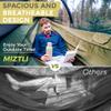 Miztli Camping Hammock -Portable Hammock w/Spacious Net & Tree Straps w/Adjustable Loops, Double and Single Hammock for Outdoor, Indoor, Hiking and Travel view 3
