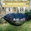 Miztli Camping Hammock -Portable Hammock w/Spacious Net & Tree Straps w/Adjustable Loops, Double and Single Hammock for Outdoor, Indoor, Hiking and Travel view 4