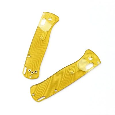 UPFIST 1 Pair Custom Utem Scales Fits for Benchmade Bugout 535, Clear Yellow PEI Handle Patch
