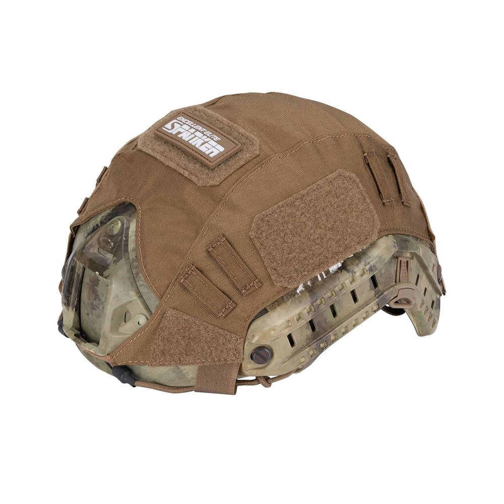 EXCELLENT ELITE SPANKER Tactical Helmet Cover, Military Fast Helmet Cover for Ops-Core Fast PJ/MH in Size M/L -Without Helmet(Coyote Brown)