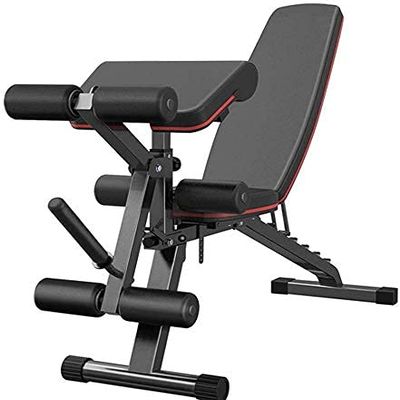Multifunctional Fitness Dumbbell Bench Dumbbell Bench Sit-Up Board Multi-Functional Chair Home Sports Equipment Folding Seat Cushion and Back Cushion Can be Adjusted at Multiple Angles