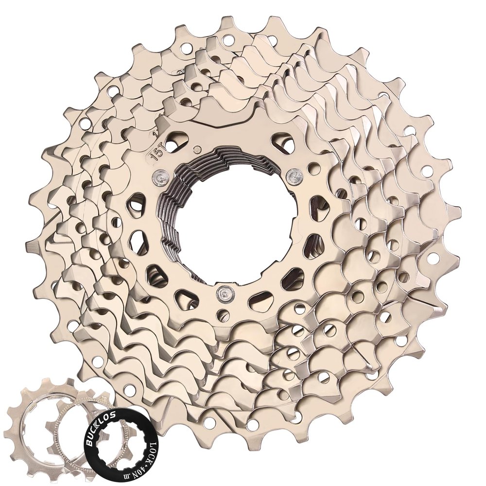 BUCKLOS 8/9/10/11/12 Speed Cassette Ultra-Light 11-25/28/32/34/36/40/42/46/50/52T Bike Cassette Fit Mountain Bike/Road Bike/XC/DH/AM,Compatible with Shimano Sram HG Hub Driver