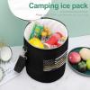 911 Dispatcher Thin Yellow Flag Portable Cooler Bag Leak Proof Lunch Box Insulated Tote Bag Round Crossbody for Beach Hiking Picnic Camping Travel view 3