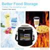 911 Dispatcher Thin Yellow Flag Portable Cooler Bag Leak Proof Lunch Box Insulated Tote Bag Round Crossbody for Beach Hiking Picnic Camping Travel view 4