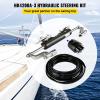 VEVOR Outboard Hydraulic Steering Kit, 300HP Hydraulic Steering Cylinder, Hydraulic Outboard Steering Kit with Helm Pump and Hydraulic Hose for Boat Marine Steering view 2