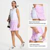 M MOTEEPI 16" Golf Skorts for Women High Waisted Tennis Skirt Athletic Skorts Skirts for Women Built-in Shorts with 4 Pockets Pink Plaid Medium view 3