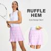 M MOTEEPI 16" Golf Skorts for Women High Waisted Tennis Skirt Athletic Skorts Skirts for Women Built-in Shorts with 4 Pockets Pink Plaid Medium view 4