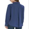 YAMANMAN Women's Button Down Shirt Classic Long Sleeve Collared Tops Work Office Chiffon Blouse view 2