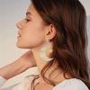 Moon Star Cat Clip on Earrings Halloween Earrings for Women Cute Acrylic Earrings (white) view 3