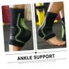 Mobestech 1pair Green Sports Ankle Support Brace for Sprained Ankles Compression Guard for Basketball Running and Fitness Fits Shoe view 2